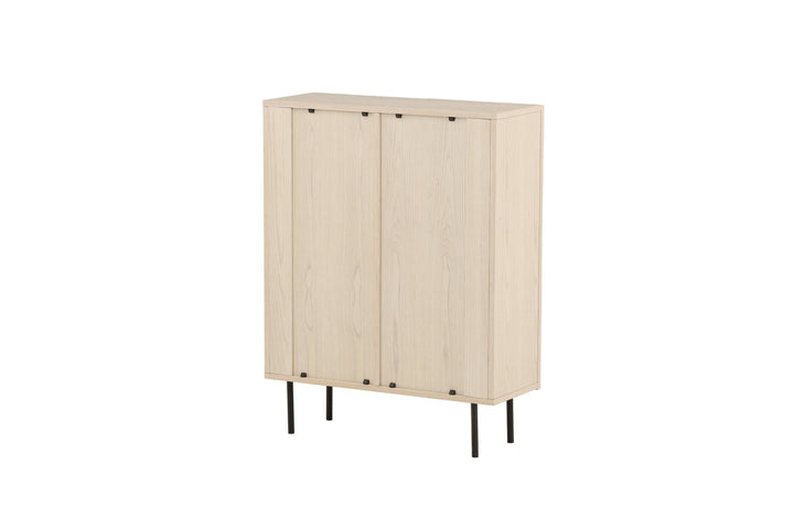 Vind Björkön High Cabinet Storage - Whitewash / Oak/faneer