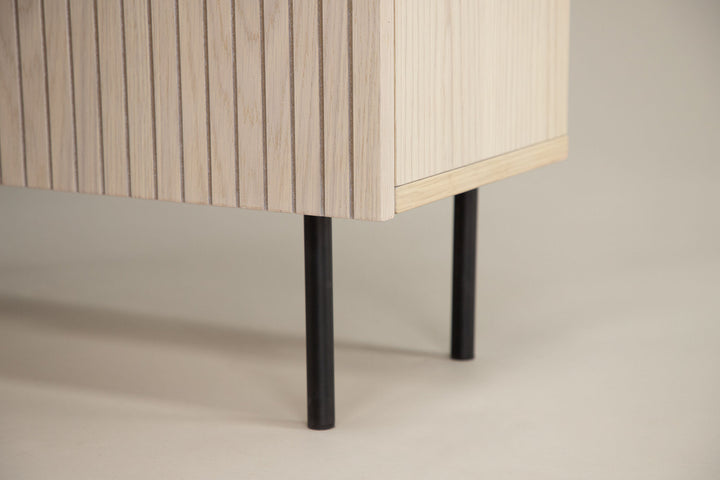 Vind Björkön High Cabinet Storage - Whitewash / Oak/faneer