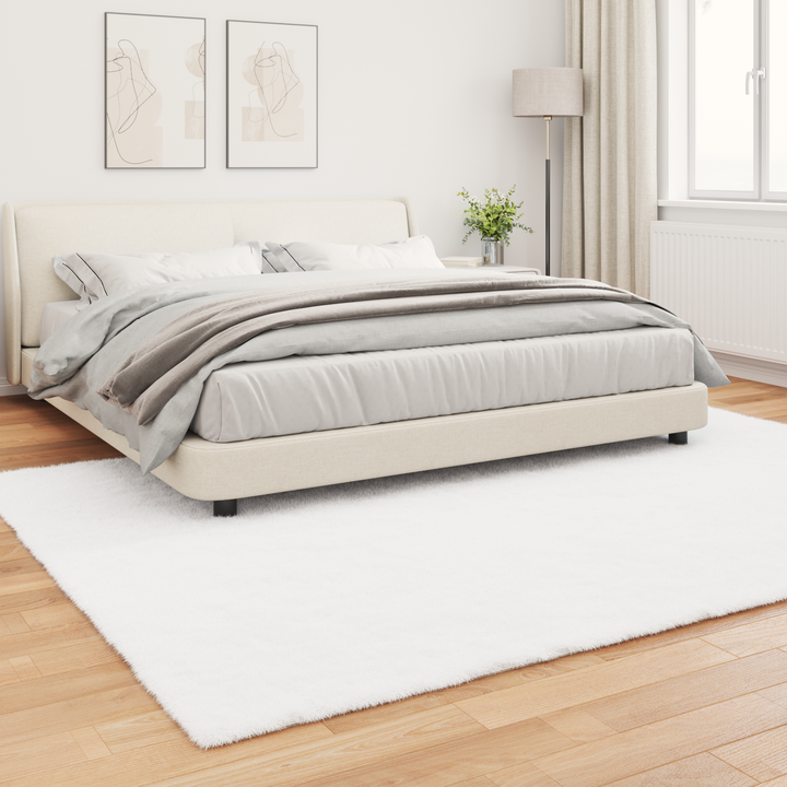 Skridsikker tæppe af kunstig kaninpels OLITE Hvid 200 x 280 cm