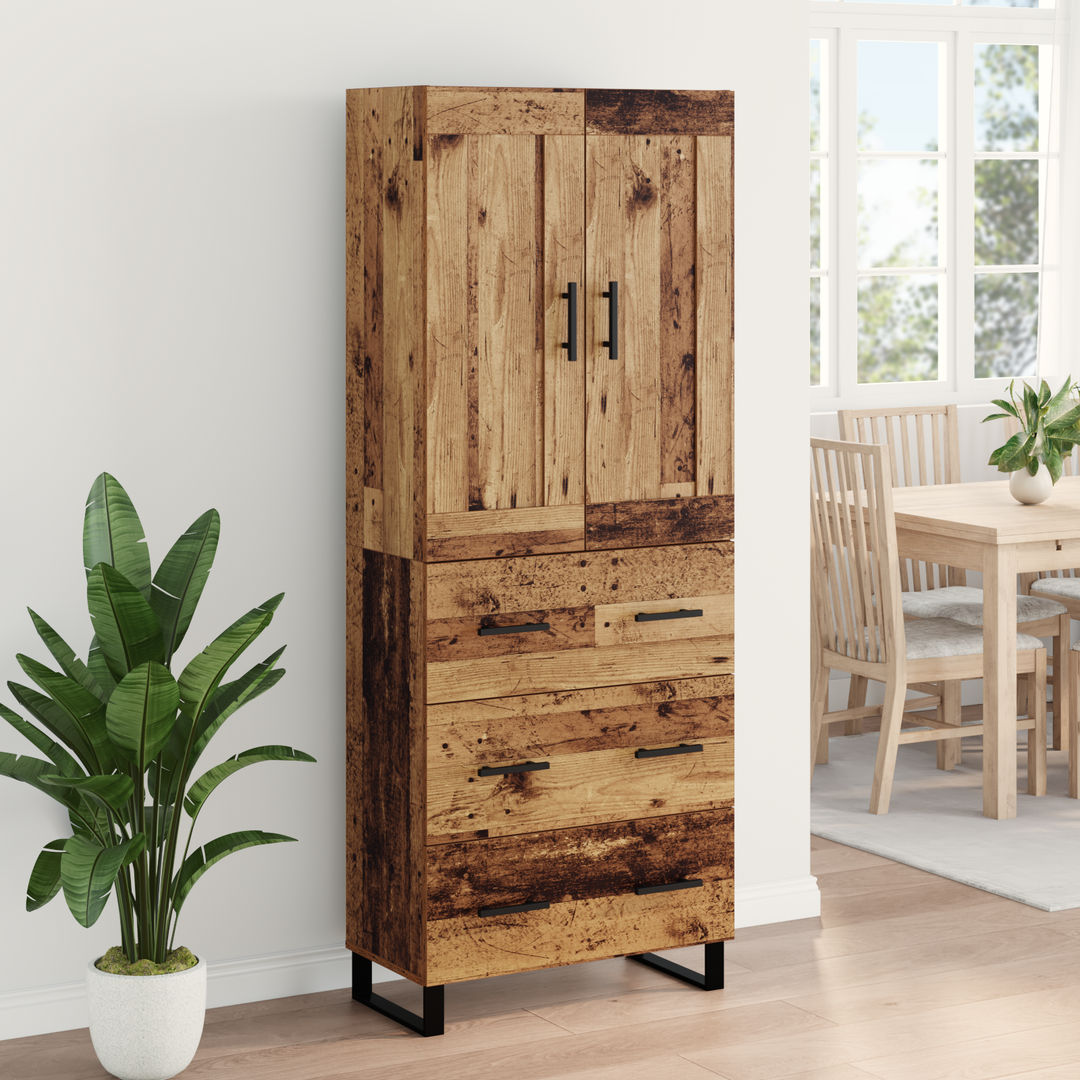 Highboard Gammelt træ 69,5 x 34 x 180 cm Konstrueret træ