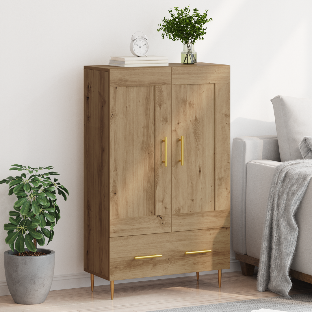 Highboard Artisan Egetræ 69,5 x 31 x 115 cm Konstrueret træ
