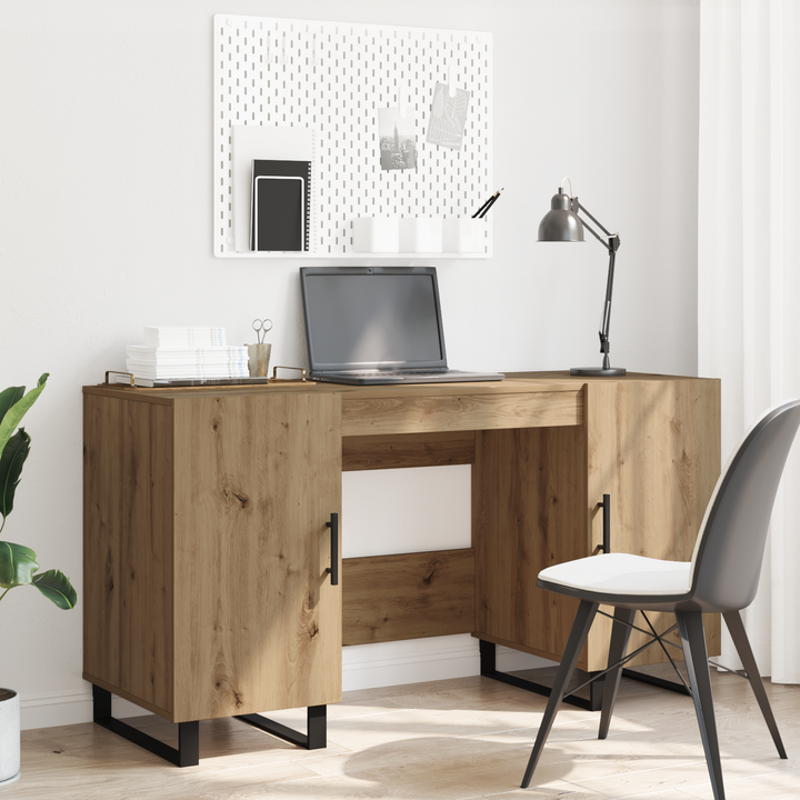 Bord med hylde artisan eg 140 x 50 x 75 cm Konstrueret træ
