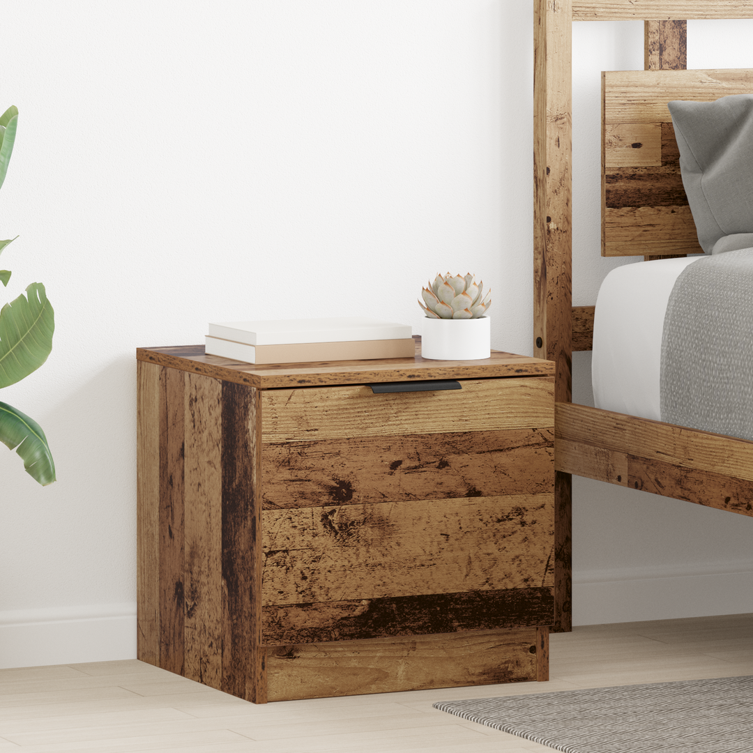 Sengeskab 2 pcs Gammelt træ 40 x 39 x 40 cm Konstrueret træ