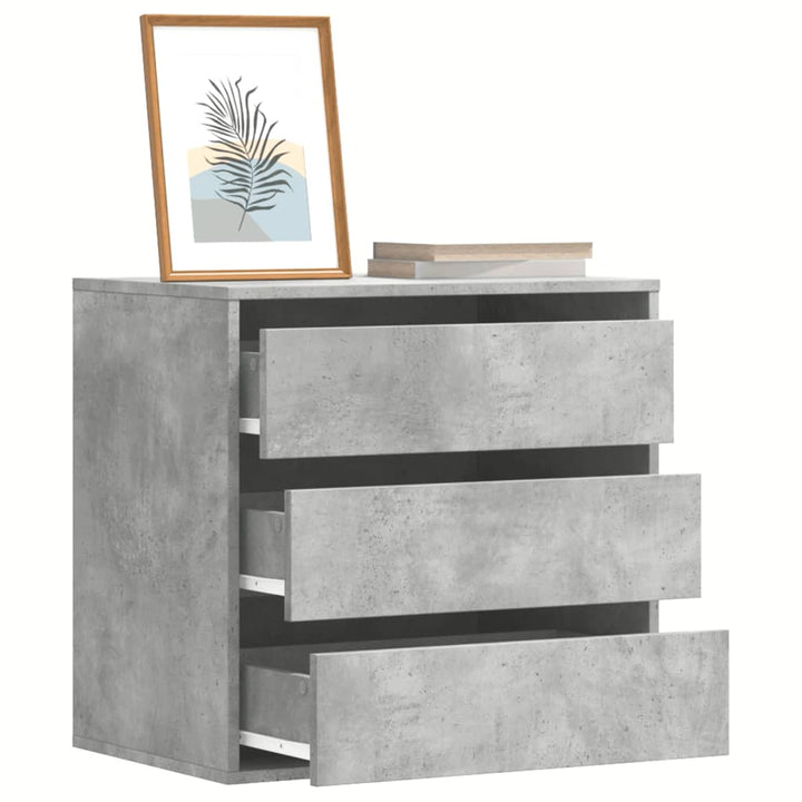 kommode til hjørne 60x41x58 cm konstrueret træ betongrå