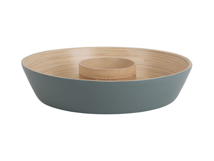present time Bowl Puro chip & dip bamboo jungle green