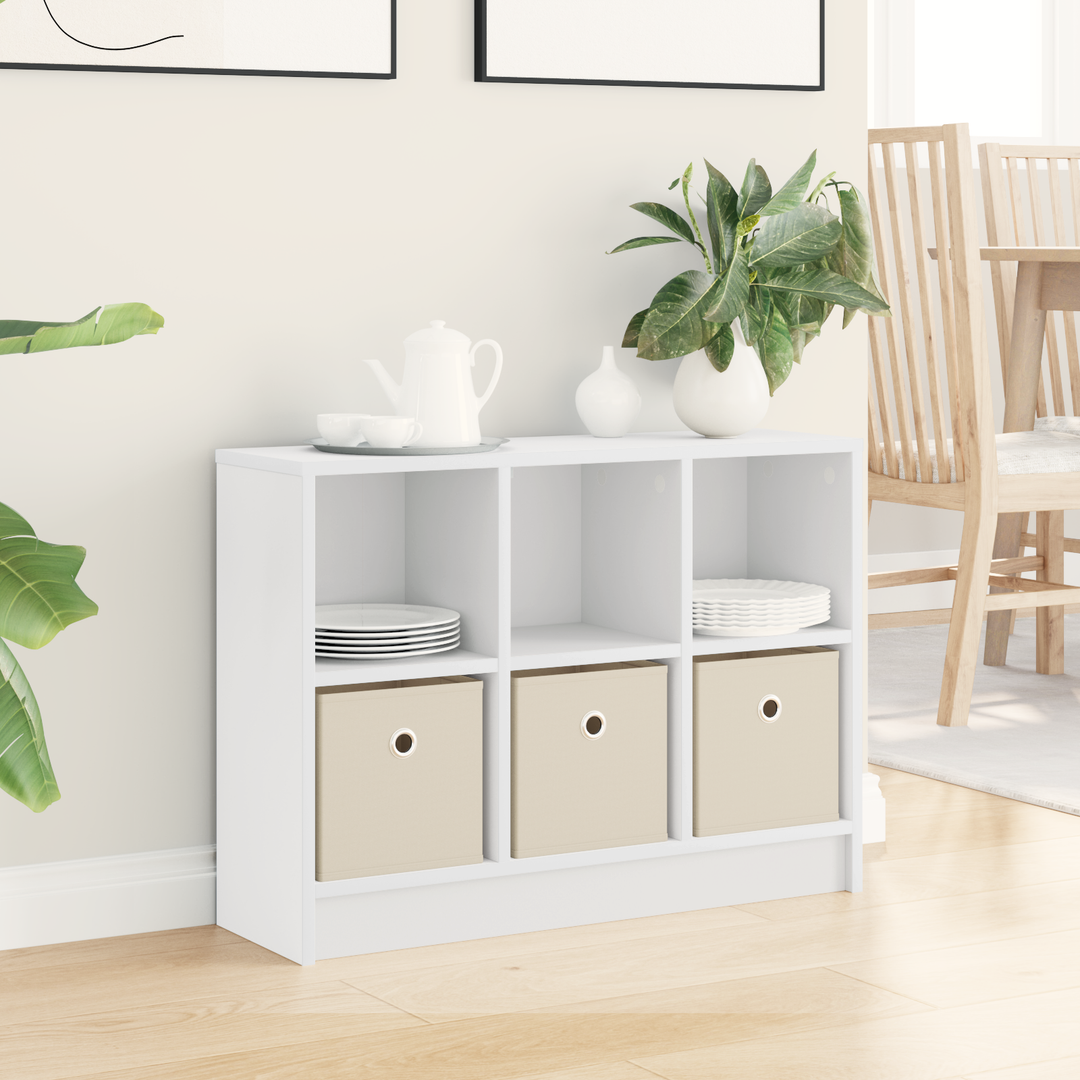 Sideboard med skuffe Hvid 73,5 x 22,5 x 53,5 cm