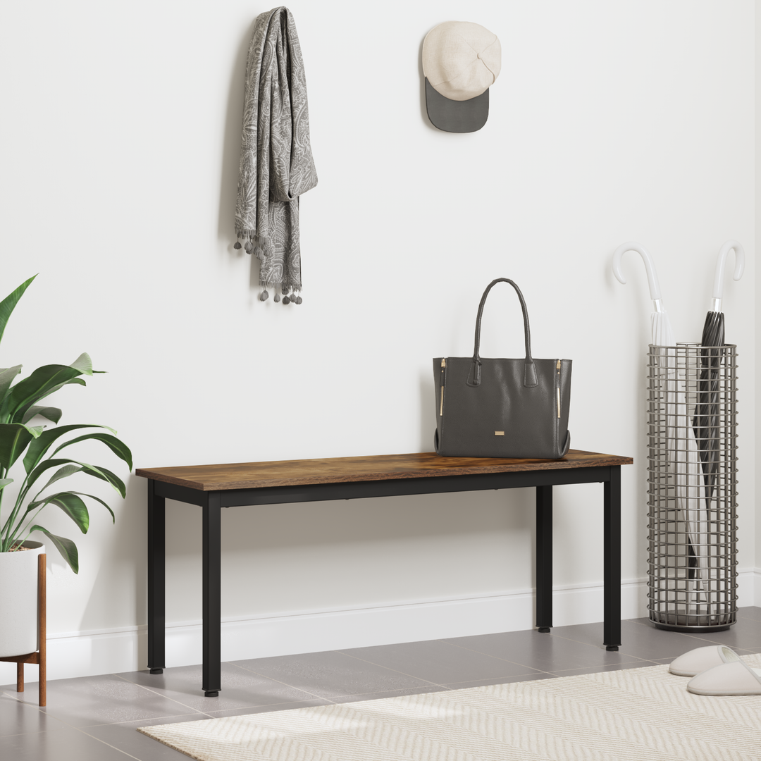 bænk Røget Eg 110 x 35 x 45 cm Konstrueret træ