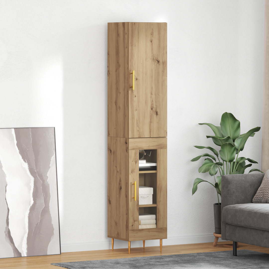 Highboard 2 pcs Artisan Egetræ Konstrueret træ