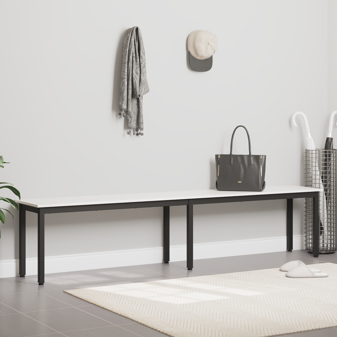 bænk Hvid 200 x 35 x 45 cm Massiv fyrretræ