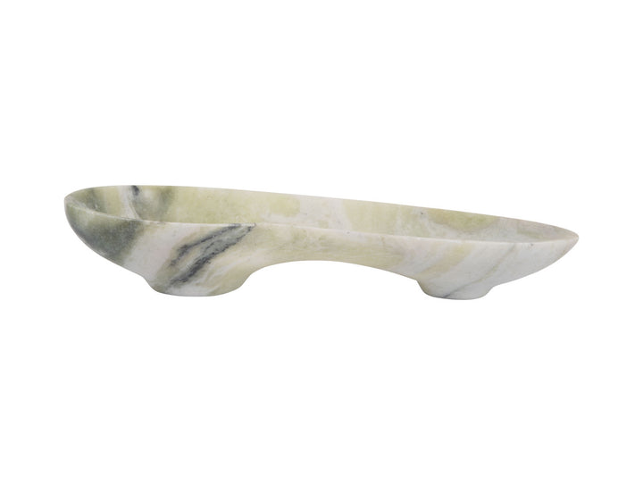 present time Bowl Organic large marble himalayan green