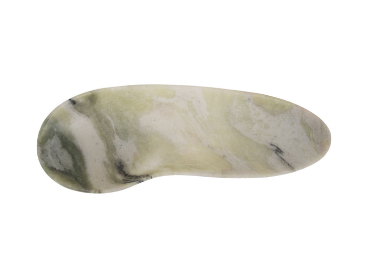 present time Bowl Organic large marble himalayan green