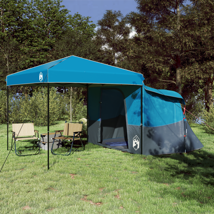Camping Telt Sæt med tag 2 pcs Blå Taffeta og Stof