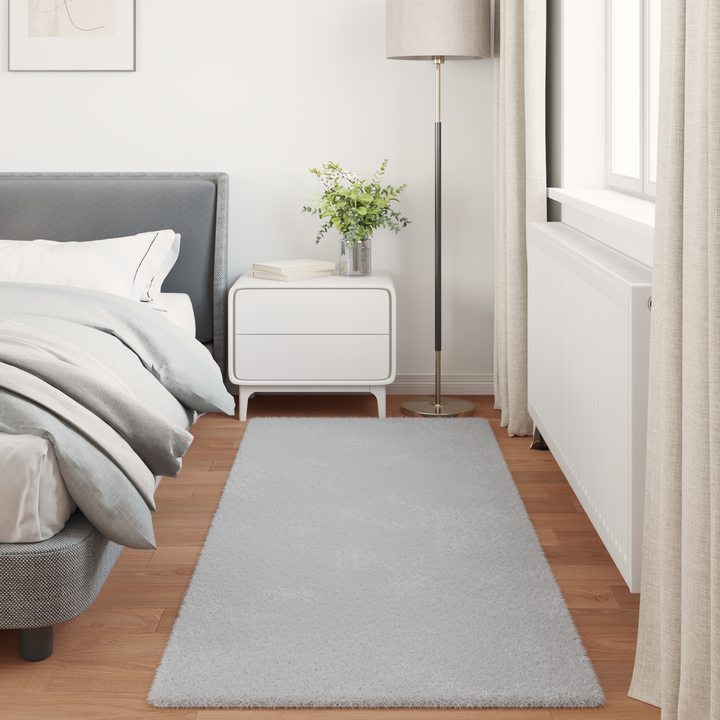 Skridsikker tæppe af kunstig kaninpels OLITE Grå 100 x 200 cm