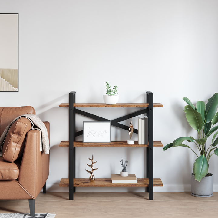 Bogreol Gammelt træ 100 x 33,5 x 102 cm Konstrueret træ