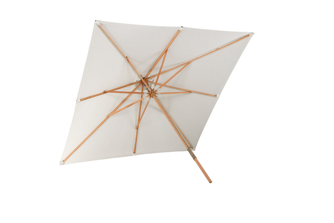 Venture Home Naxos Umbrella - 3*3m - Wood / Ecru Fabric