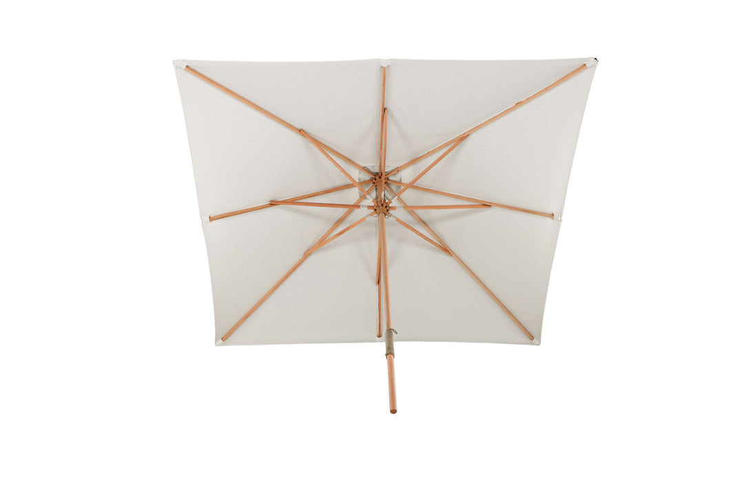 Venture Home Naxos Umbrella - 3*3m - Wood / Ecru Fabric