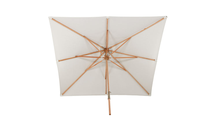 Venture Home Naxos Umbrella - 3*3m - Wood / Ecru Fabric
