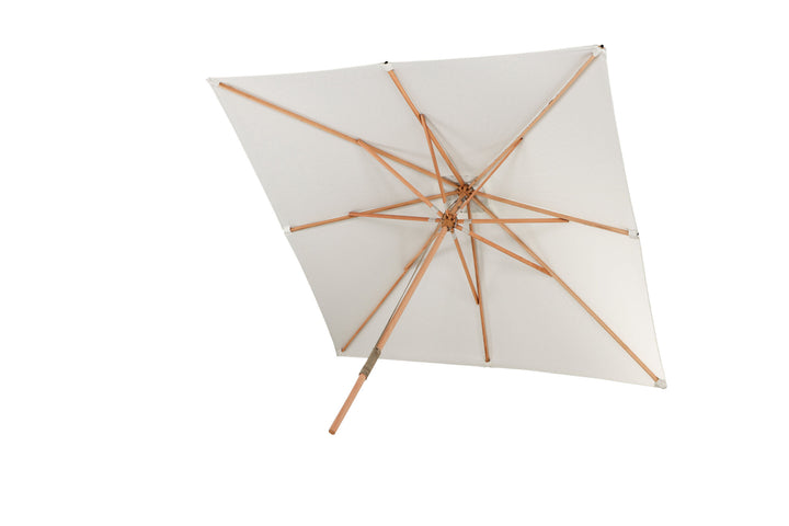 Venture Home Naxos Umbrella - 3*3m - Wood / Ecru Fabric