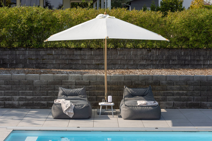 Venture Home Naxos Umbrella - 3*3m - Wood / Ecru Fabric