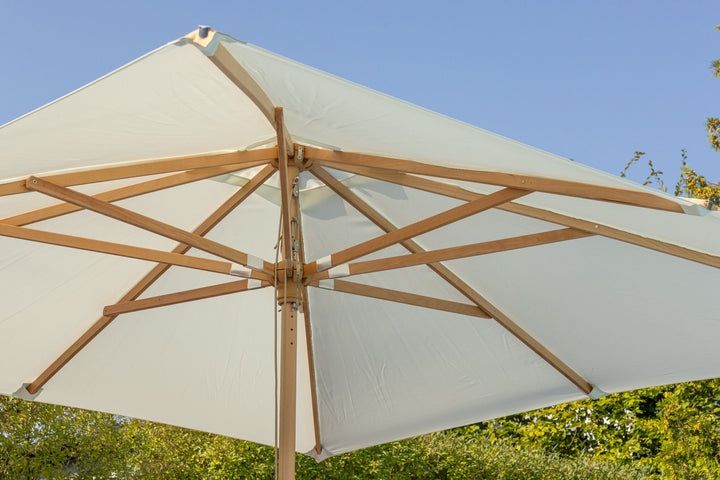 Venture Home Naxos Umbrella - 3*3m - Wood / Ecru Fabric