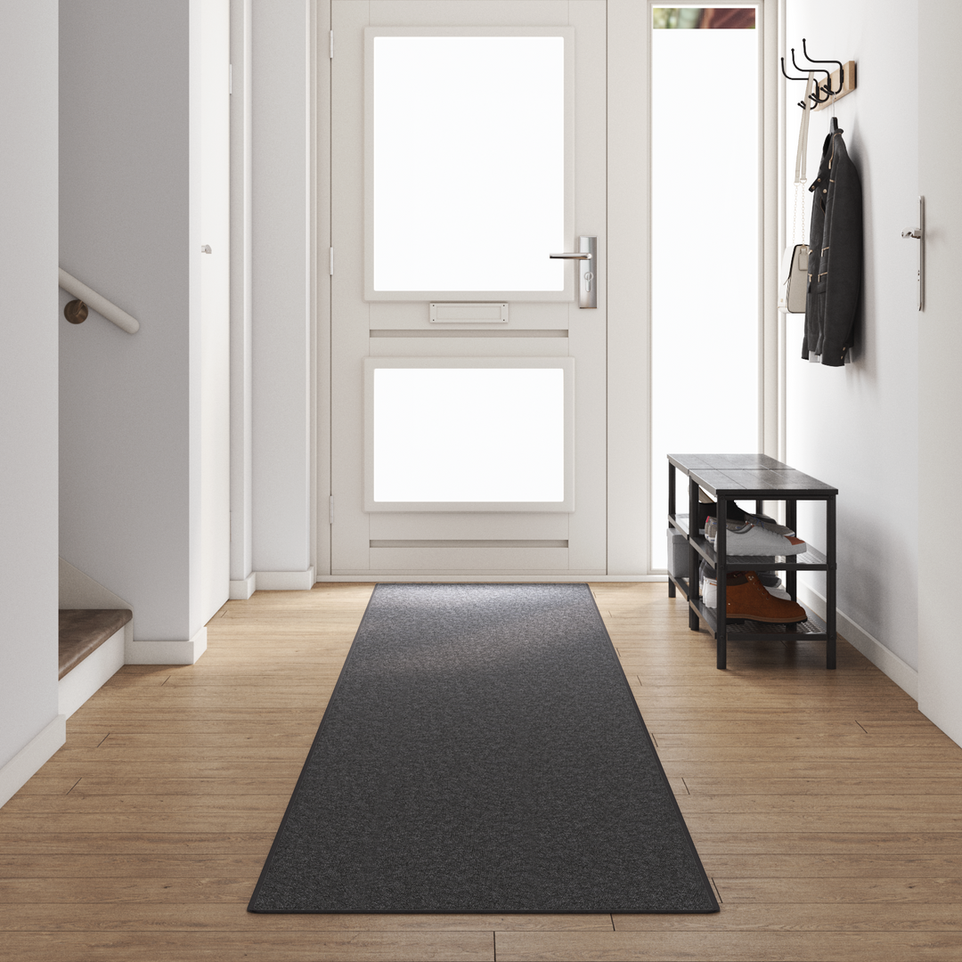 Tæppe Runner Mørkegrå 80 x 500 cm 100% Polypropylen