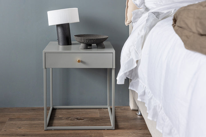 Venture Home Bakal Bedside Table - Light grey /  Light grey