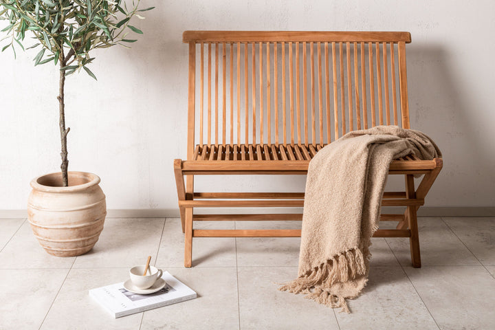 Venture Home Ghana - Folding Bench- Natural - Teak -