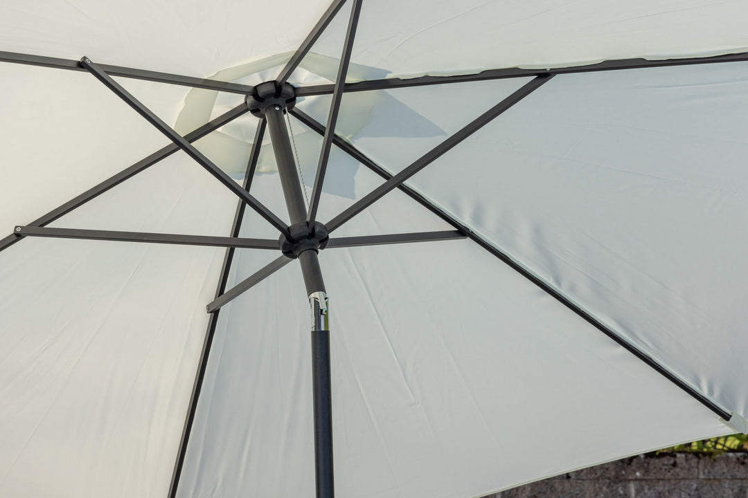Venture Home Leeds Umbrella - 3m - Grey Alu / Ecru Fabric