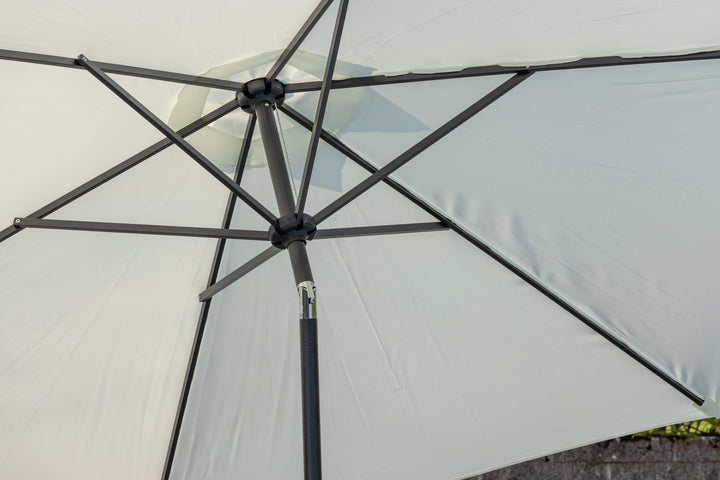 Venture Home Leeds Umbrella - 3m - Grey Alu / Ecru Fabric