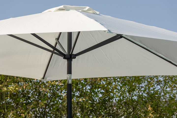 Venture Home Leeds Umbrella - 3m - Grey Alu / Ecru Fabric