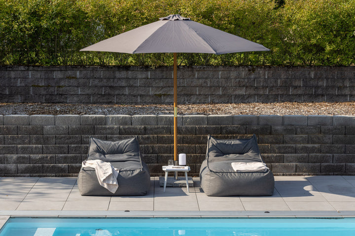 Venture Home Ixos Umbrella - ø300 - Wood / Grey Fabric