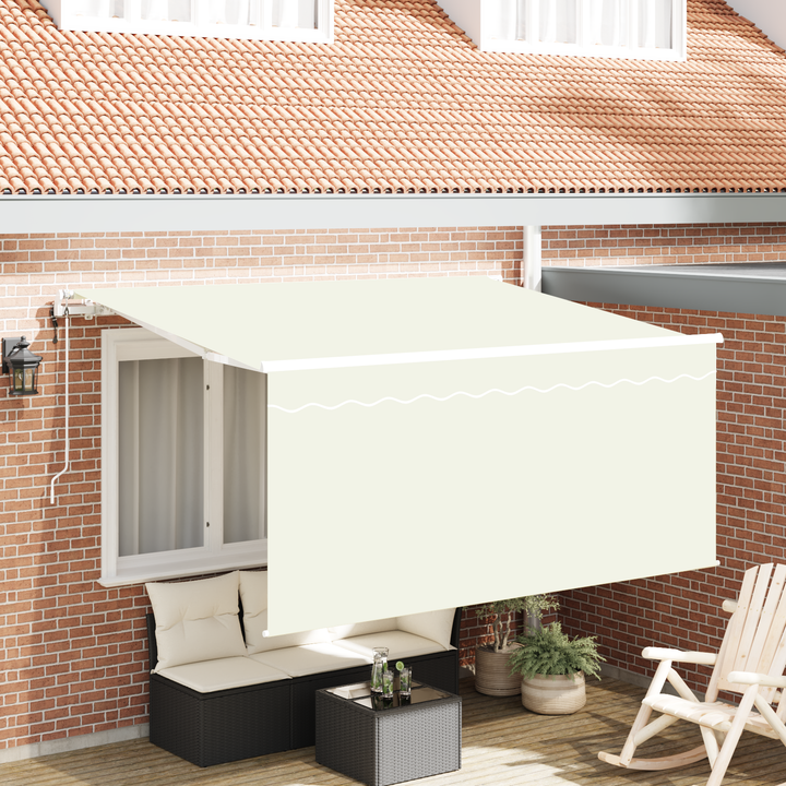 Utrækkelig Markise Creme 300 x 200 cm Polyester og Aluminium