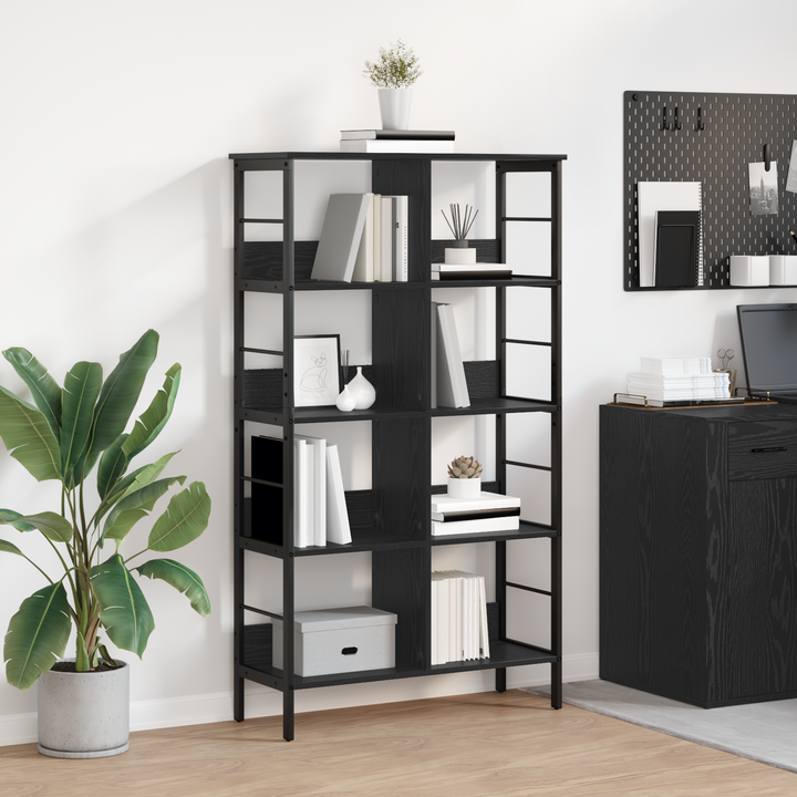 Bogreol Sort eg 82 x 32 x 144,5 cm Konstrueret træ