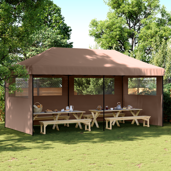 Party Tent Brun 292 x 580 x 315 cm Oxford stof