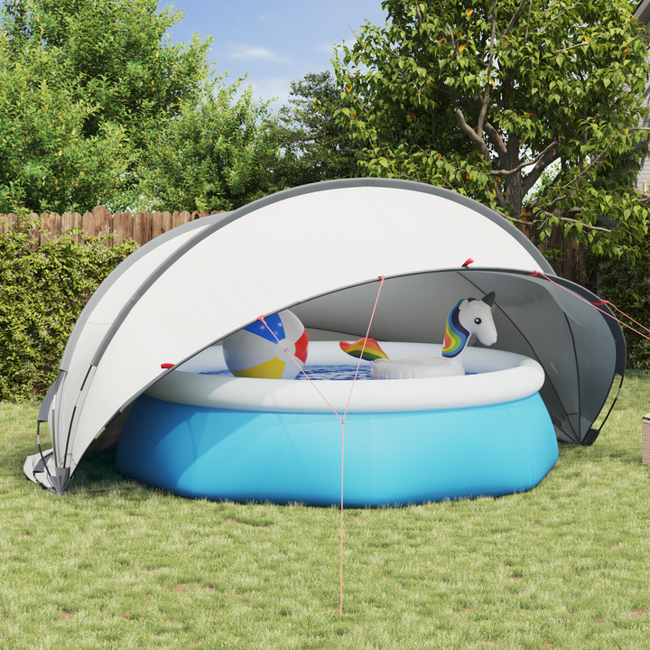 Pool Dome Grå og orange 472 x 460 x 229 cm