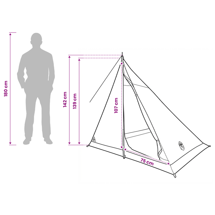 Backpacking Telt Brun og grå 2-personers