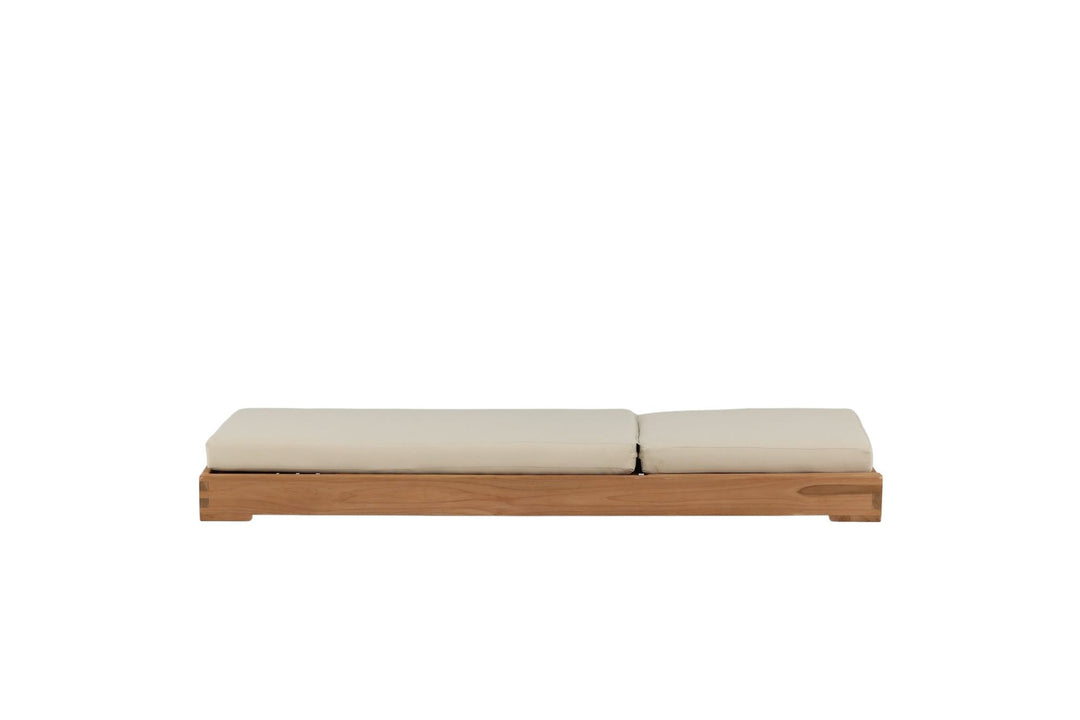 Venture Home Sunbed - Teak golden inc Beige Cushion