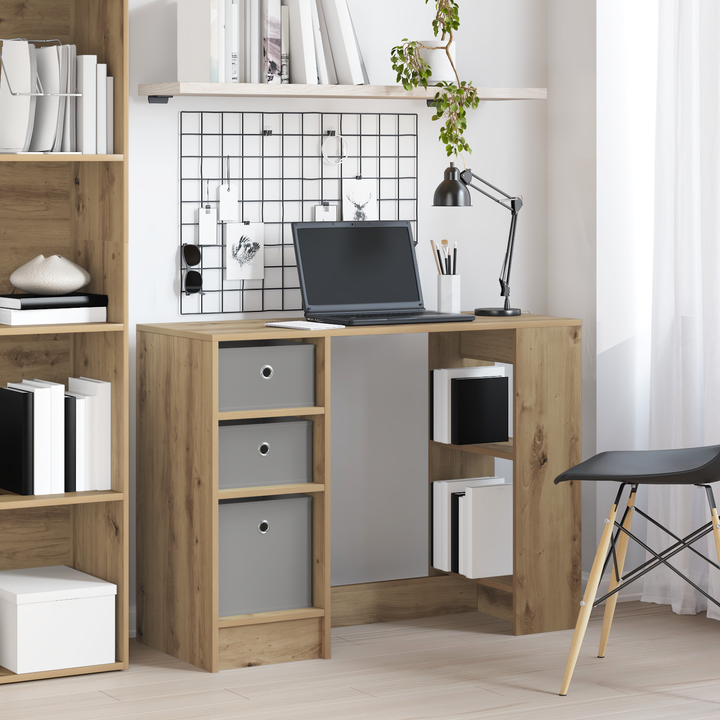 Bord med skuffe Artisan Egetræ 100 x 40 x 75 cm Konstrueret træ
