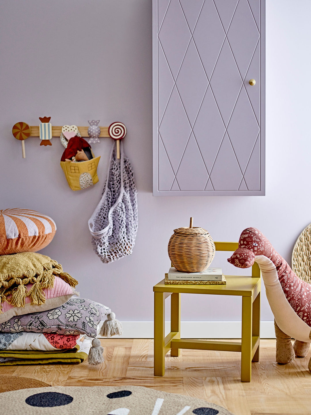 Bloomingville MINI Nell Skab, Lilla, MDF