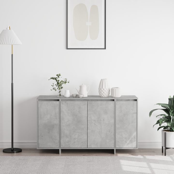 Sideboard Beton Grå 135 x 41 x 75 cm Konstrueret træ