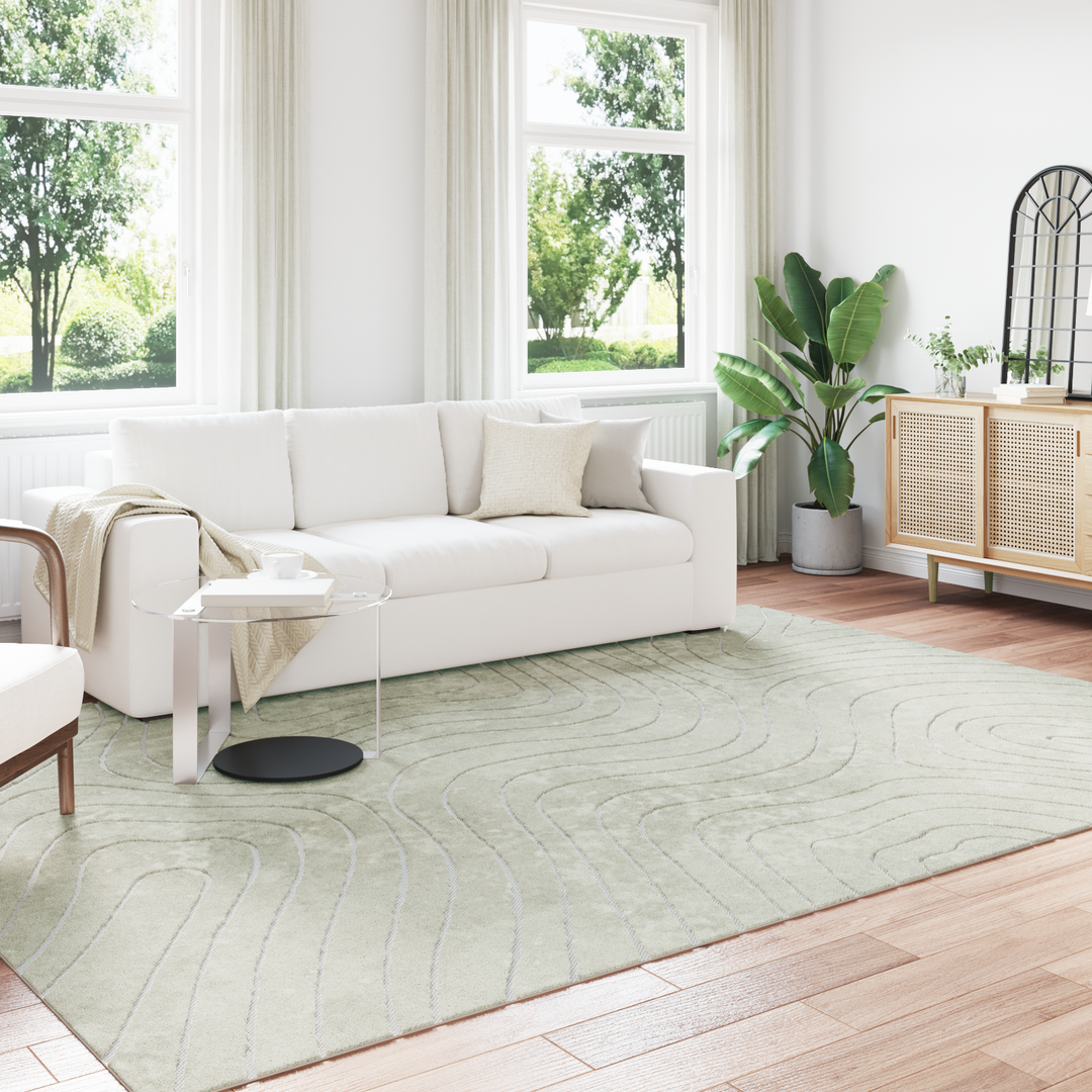 Områdetæpper Rektangulær PALMERAS Grøn 200 x 280 cm Polyester