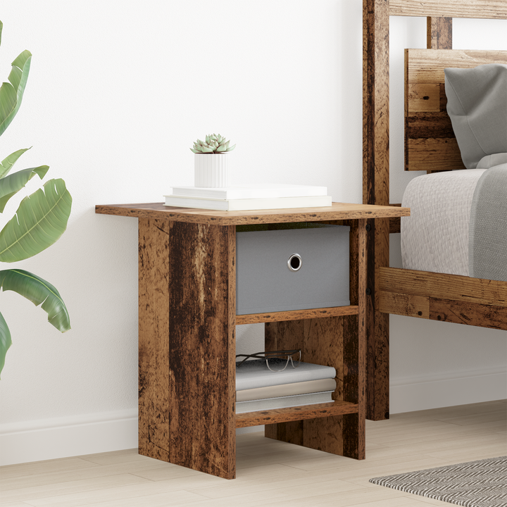 Sengebord 2 pcs Gammelt træ 41 x 40 x 45 cm Konstrueret træ