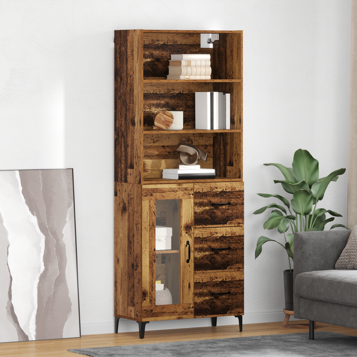 Highboard Gammelt træ 69,5 x 34 x 180 cm Konstrueret træ