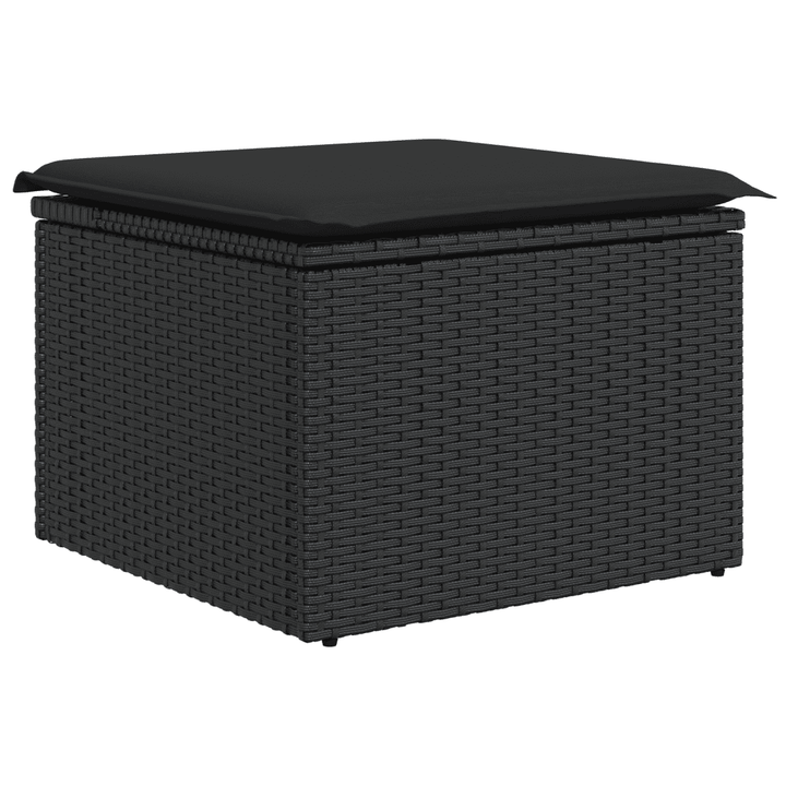 sofasæt til haven 11 dele med hynder polyrattan sort