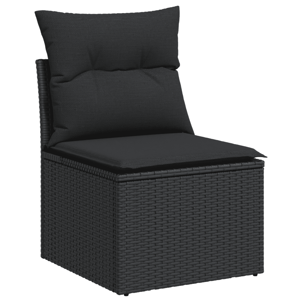 sofasæt til haven 13 dele med hynder polyrattan sort