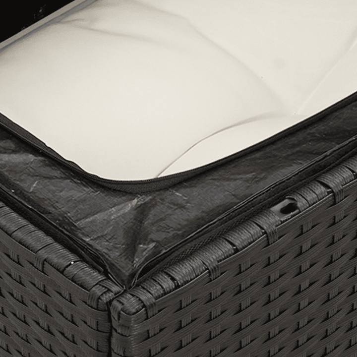 sofasæt til haven 5 dele med hynder polyrattan sort