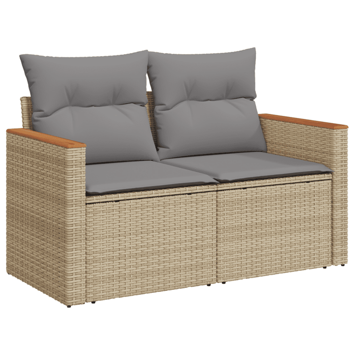 sofasæt til haven 8 dele med hynder polyrattan beige