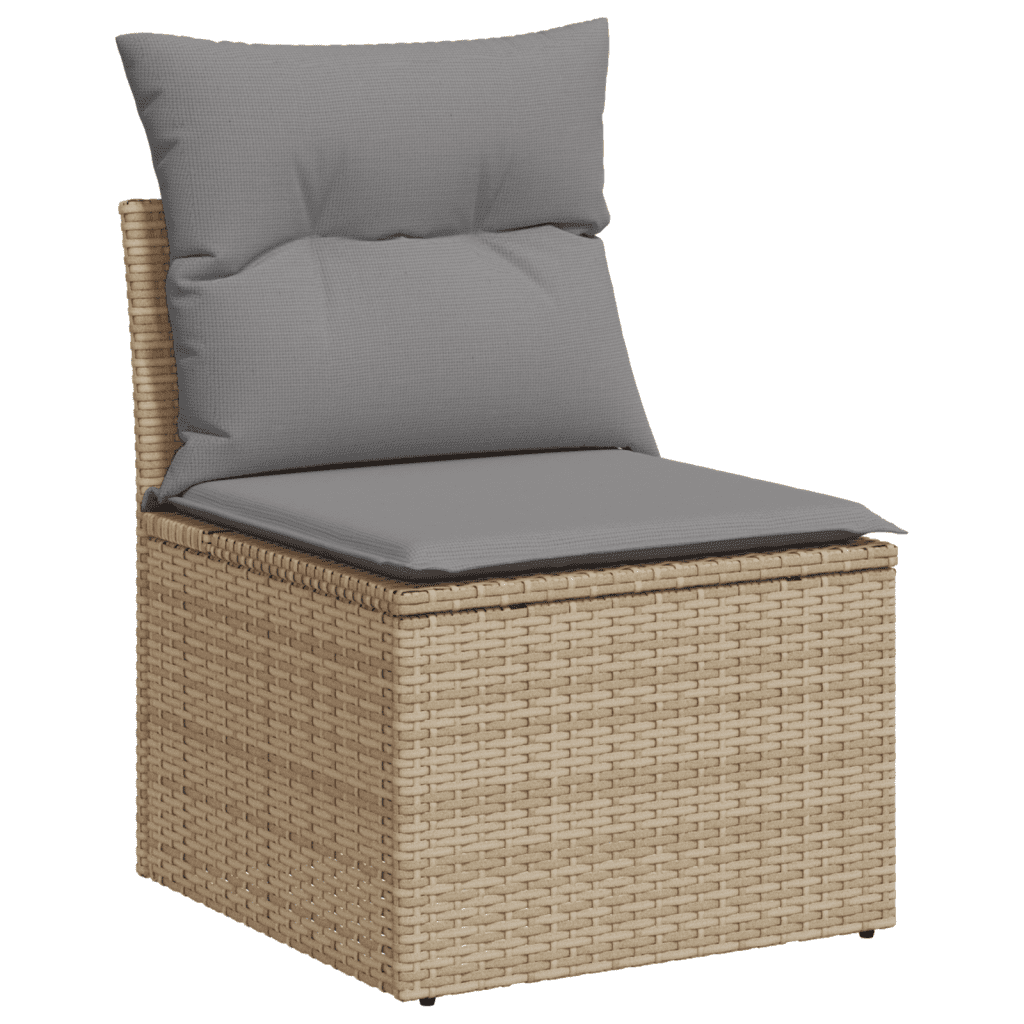 sofasæt til haven 13 dele med hynder polyrattan beige