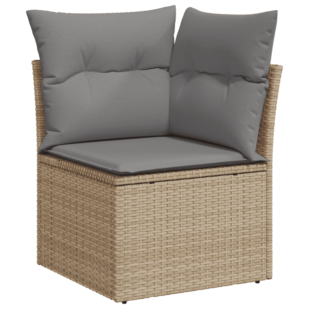 sofasæt til haven 12 dele med hynder polyrattan beige