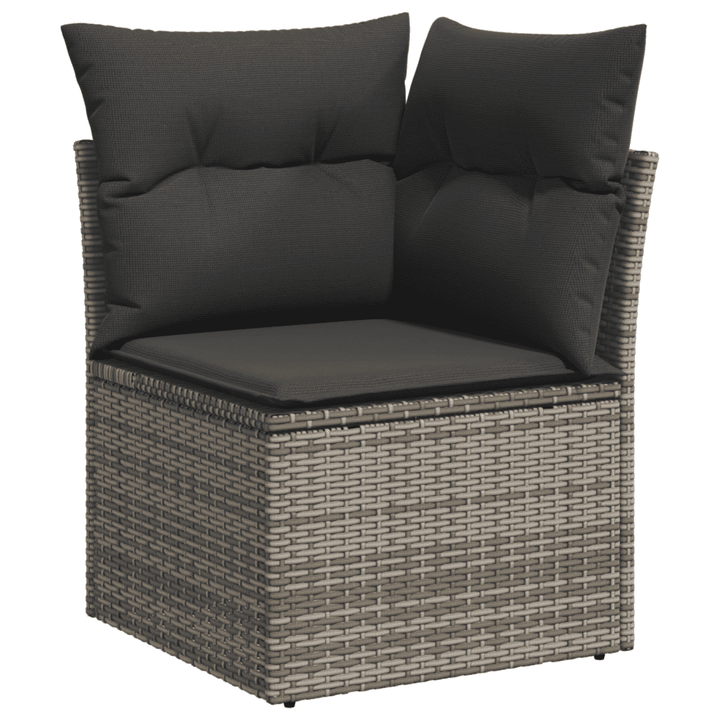 sofasæt til haven 8 dele med hynder polyrattan grå